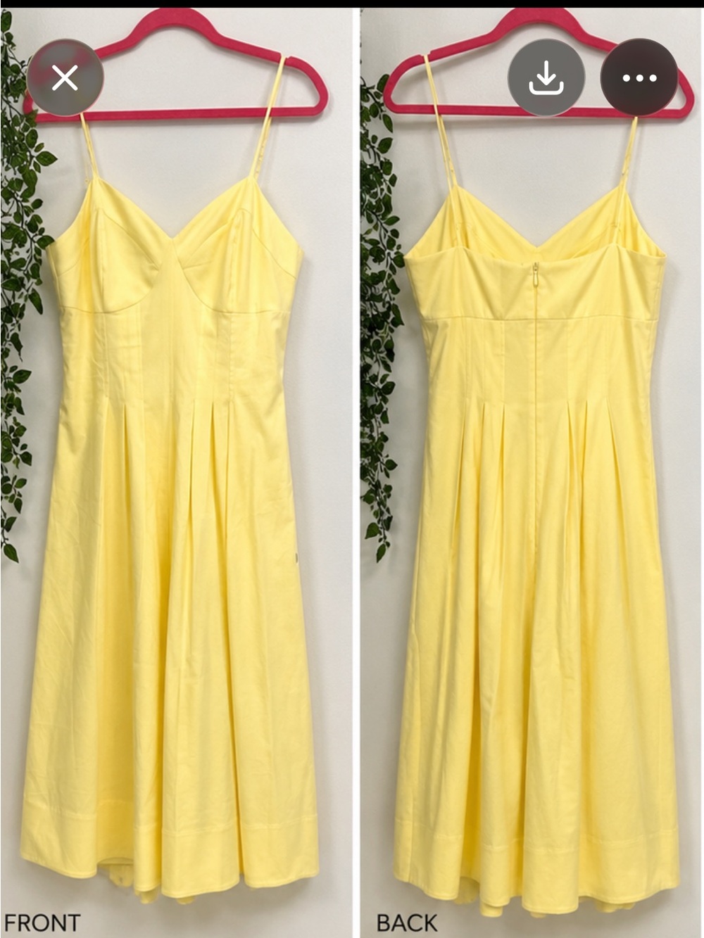 White House Black Market Bright Yellow Strap Dress